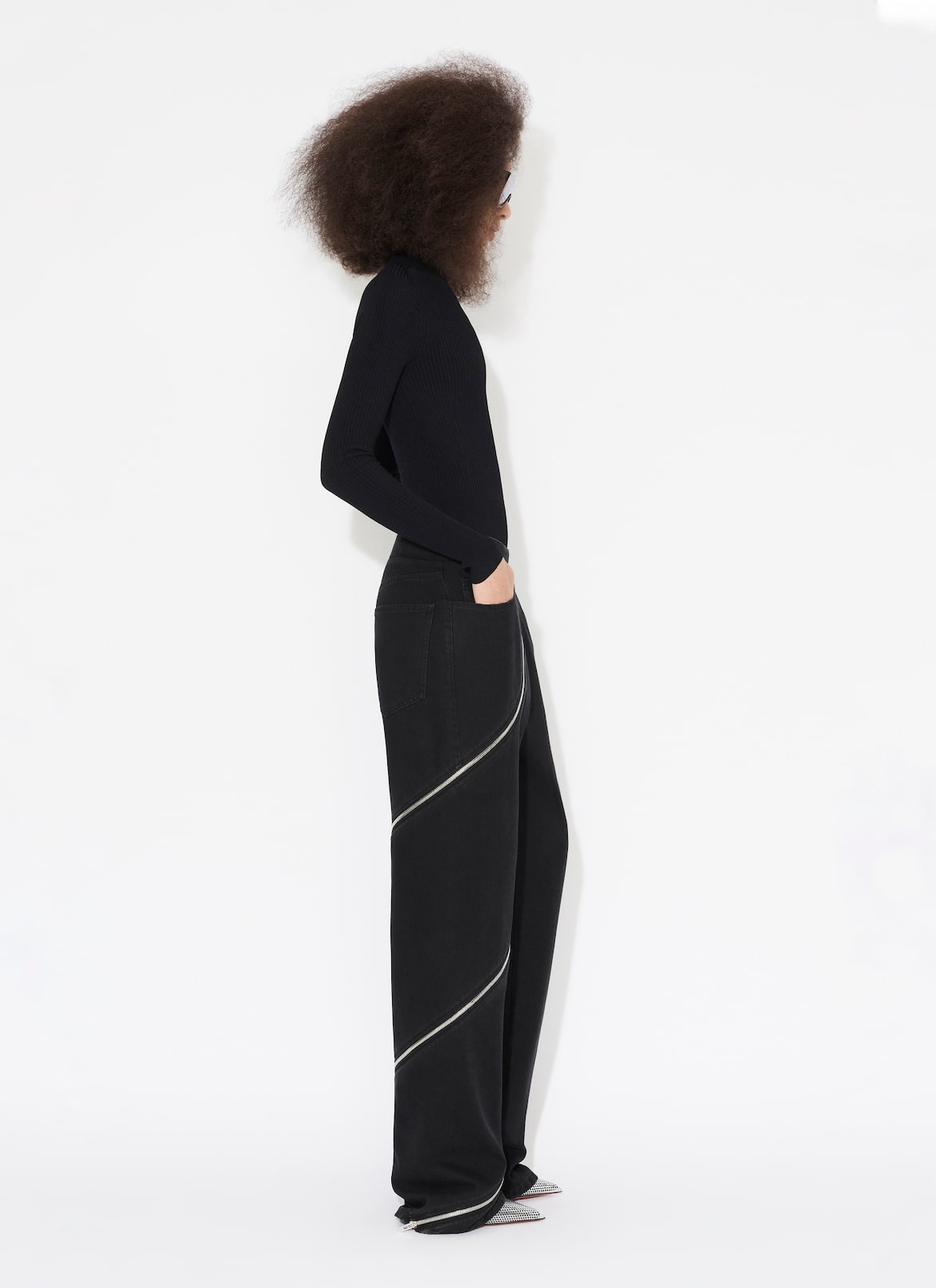 BODY EN MAILLE CÔTELÉE ALAÏA BODY EN MAILLE CÔTELÉE NOIR